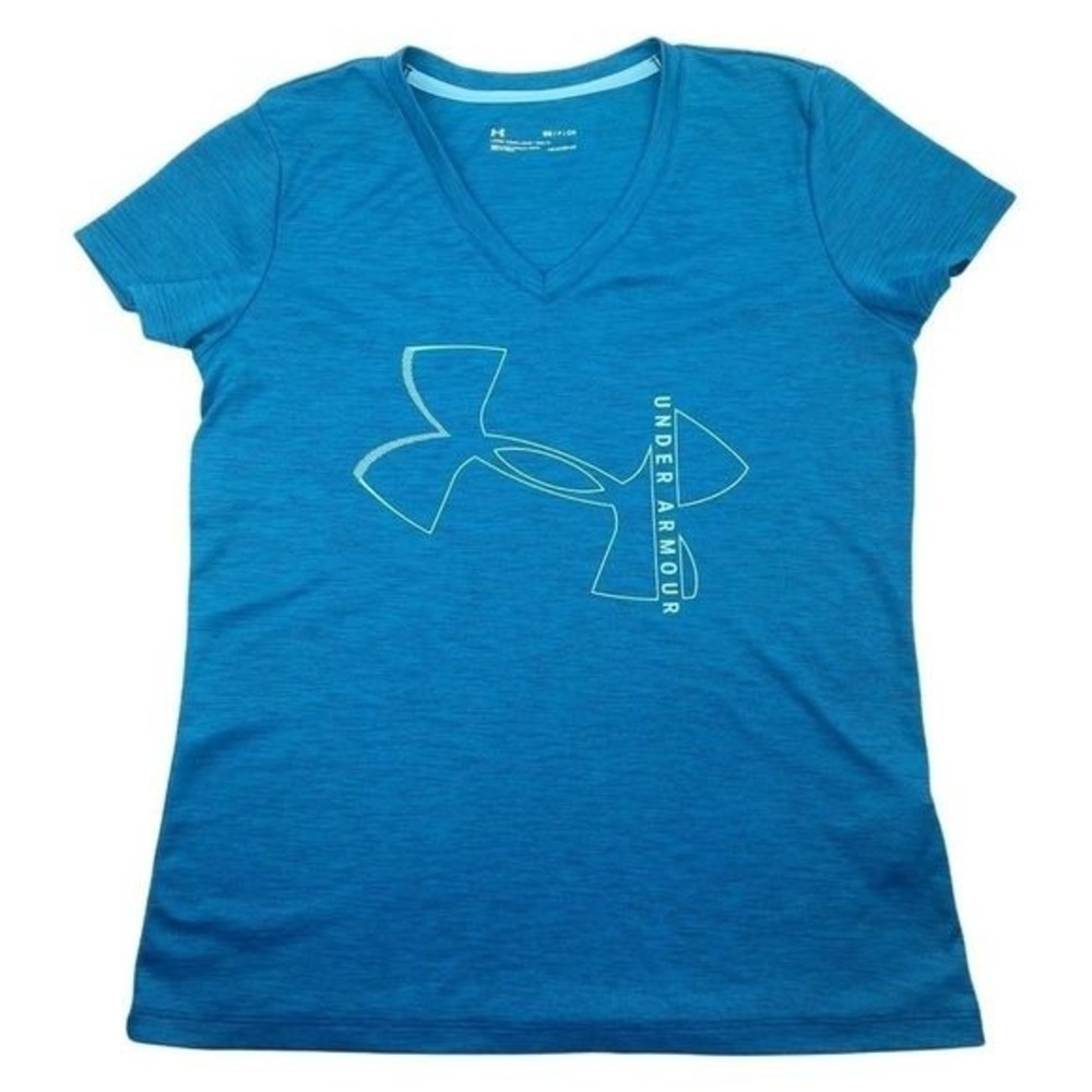 UA Heatgear Loose Short Sleeve T-Shirt Tee Top Women’s Size S Blue